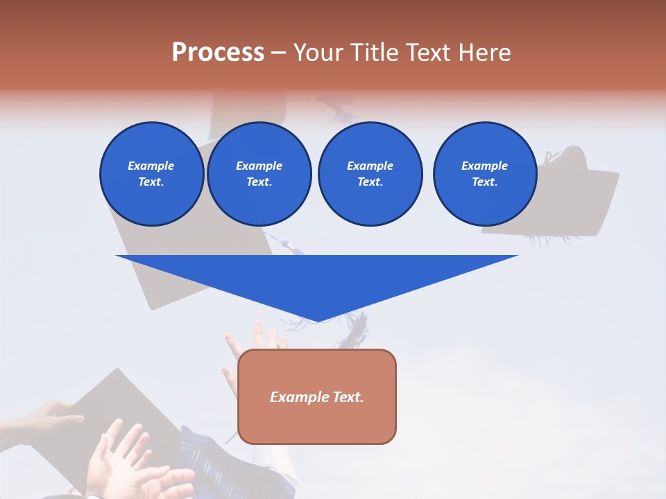 A Group Of Graduates Tossing Their Caps In The Air PowerPoint Template