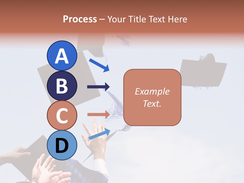 A Group Of Graduates Tossing Their Caps In The Air PowerPoint Template