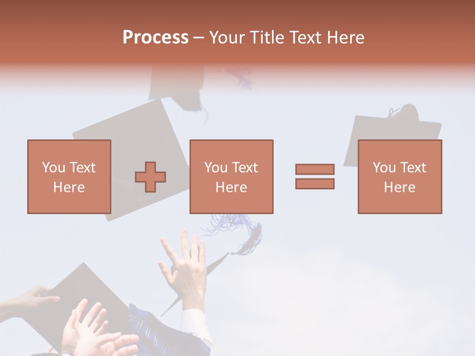 A Group Of Graduates Tossing Their Caps In The Air PowerPoint Template