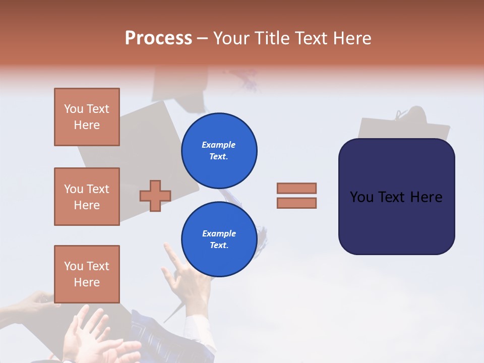 A Group Of Graduates Tossing Their Caps In The Air PowerPoint Template