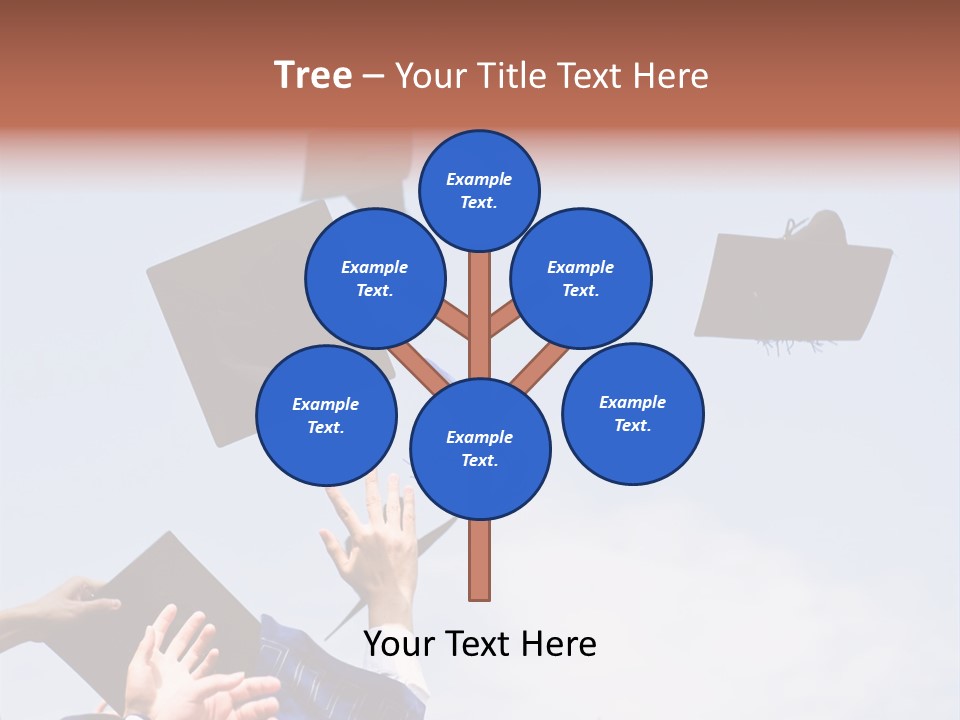 A Group Of Graduates Tossing Their Caps In The Air PowerPoint Template