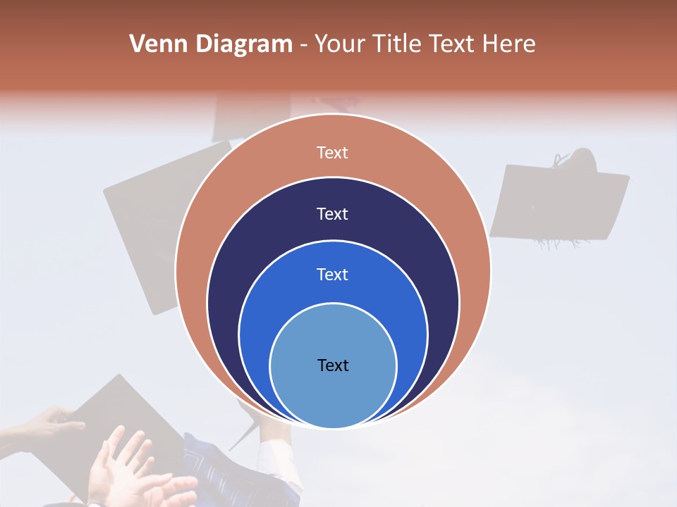 A Group Of Graduates Tossing Their Caps In The Air PowerPoint Template