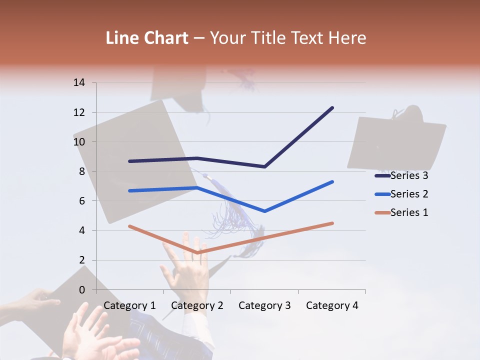 A Group Of Graduates Tossing Their Caps In The Air PowerPoint Template