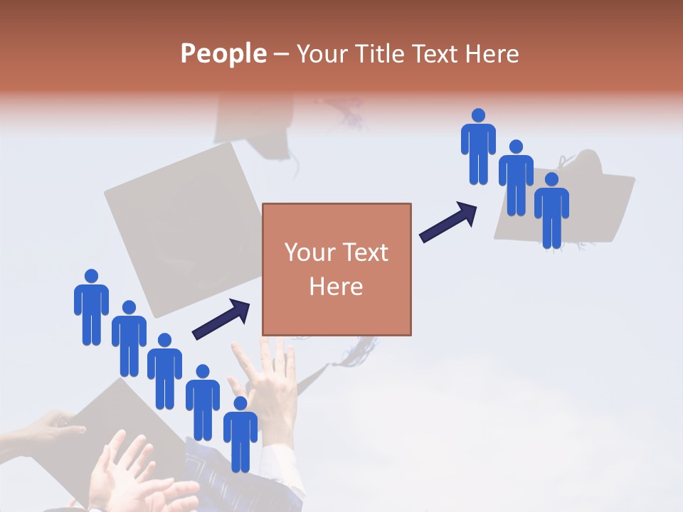 A Group Of Graduates Tossing Their Caps In The Air PowerPoint Template