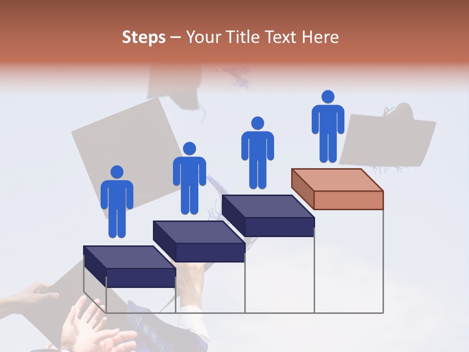 A Group Of Graduates Tossing Their Caps In The Air PowerPoint Template