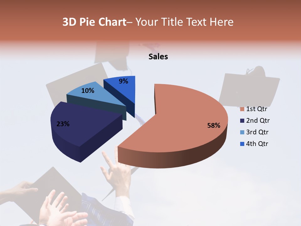 A Group Of Graduates Tossing Their Caps In The Air PowerPoint Template