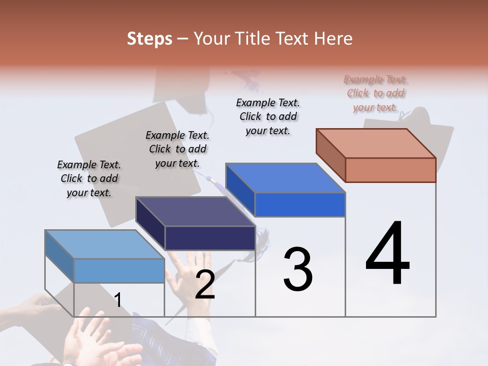 A Group Of Graduates Tossing Their Caps In The Air PowerPoint Template