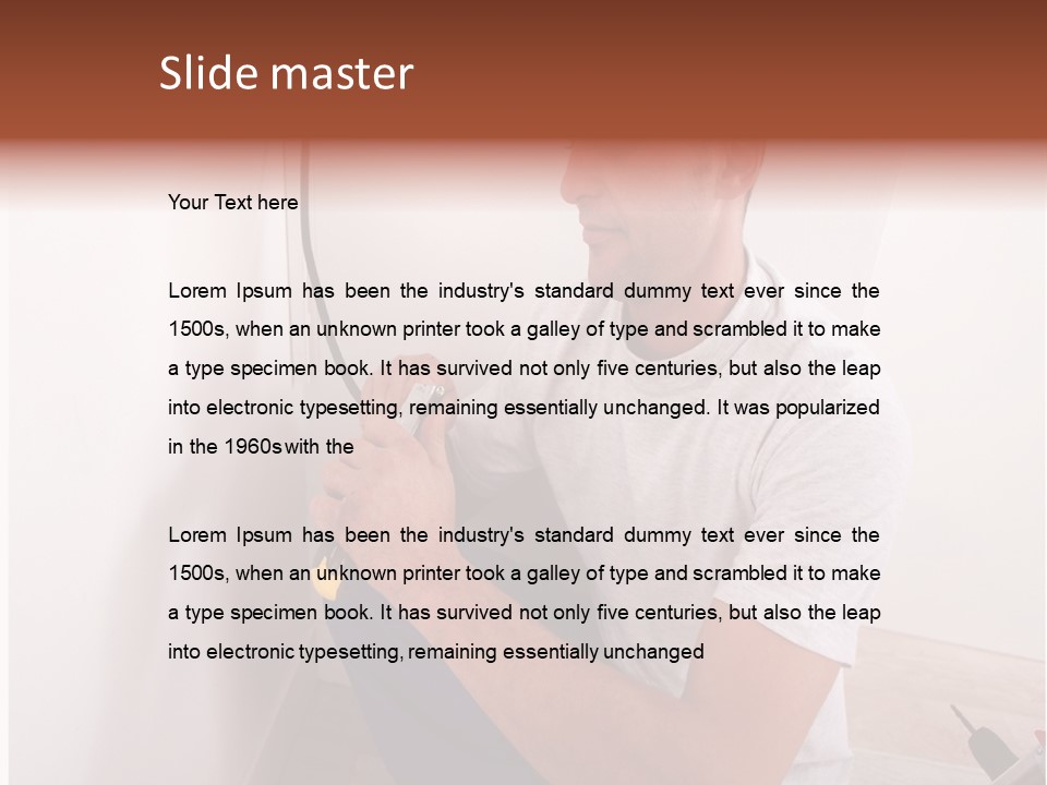 Male Hand Remodel PowerPoint Template