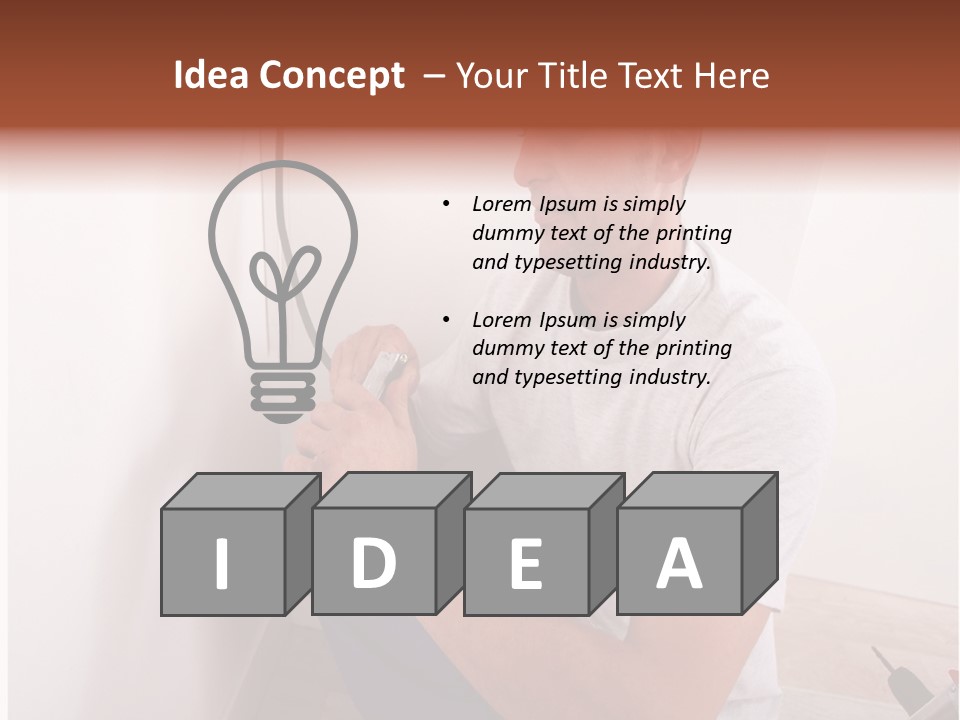 Male Hand Remodel PowerPoint Template