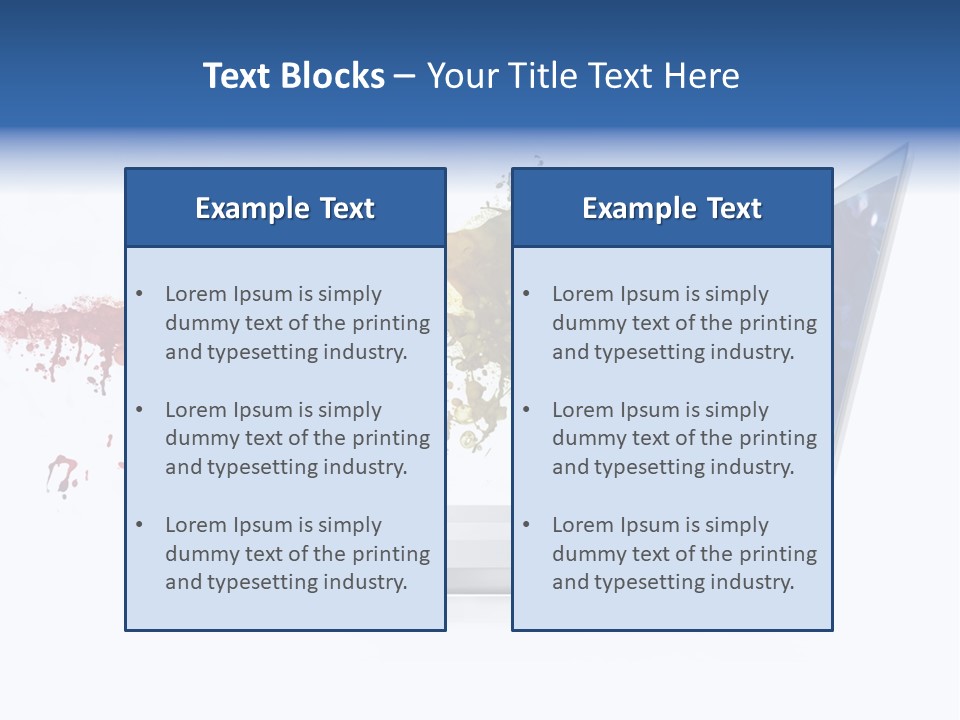 A Laptop With A Splash Of Paint On The Screen PowerPoint Template