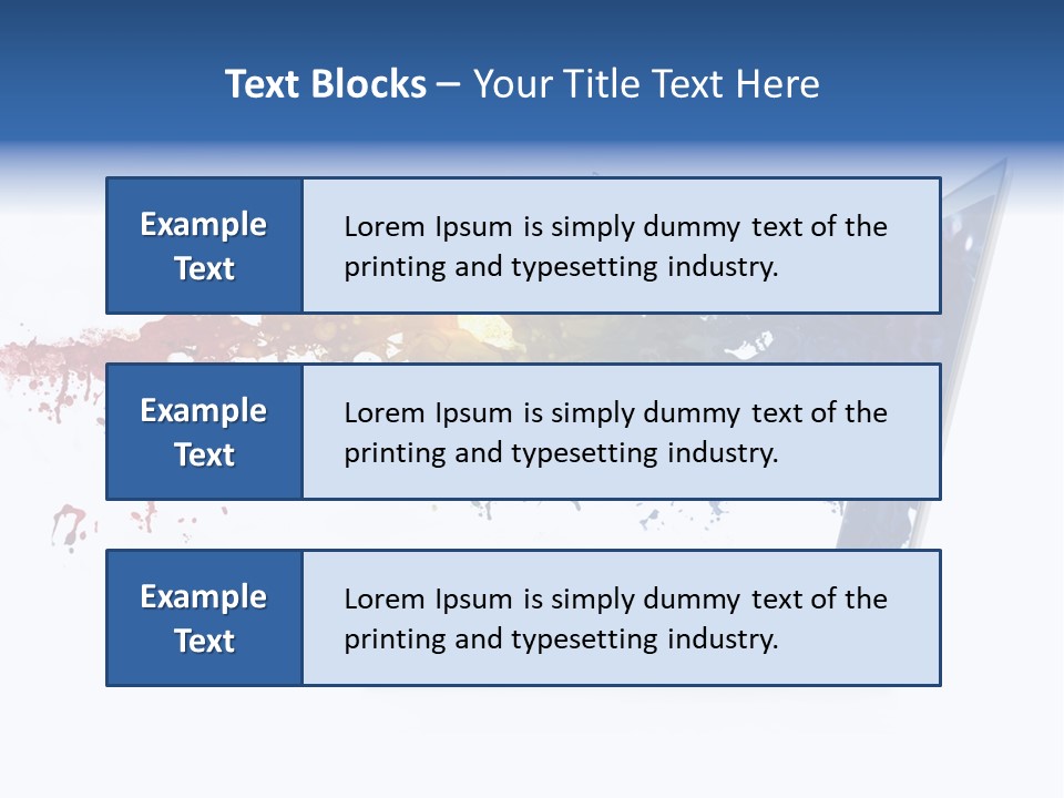 A Laptop With A Splash Of Paint On The Screen PowerPoint Template