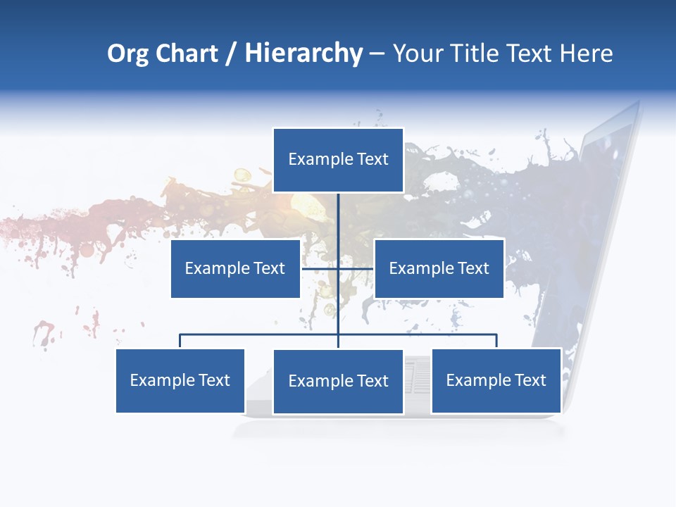 A Laptop With A Splash Of Paint On The Screen PowerPoint Template
