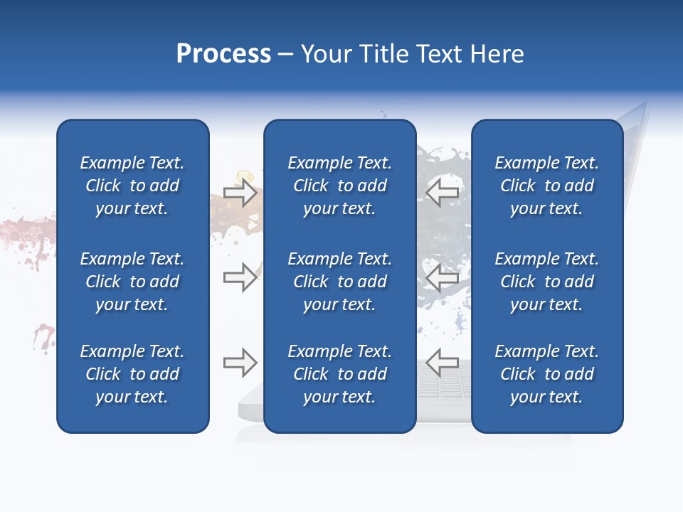 A Laptop With A Splash Of Paint On The Screen PowerPoint Template