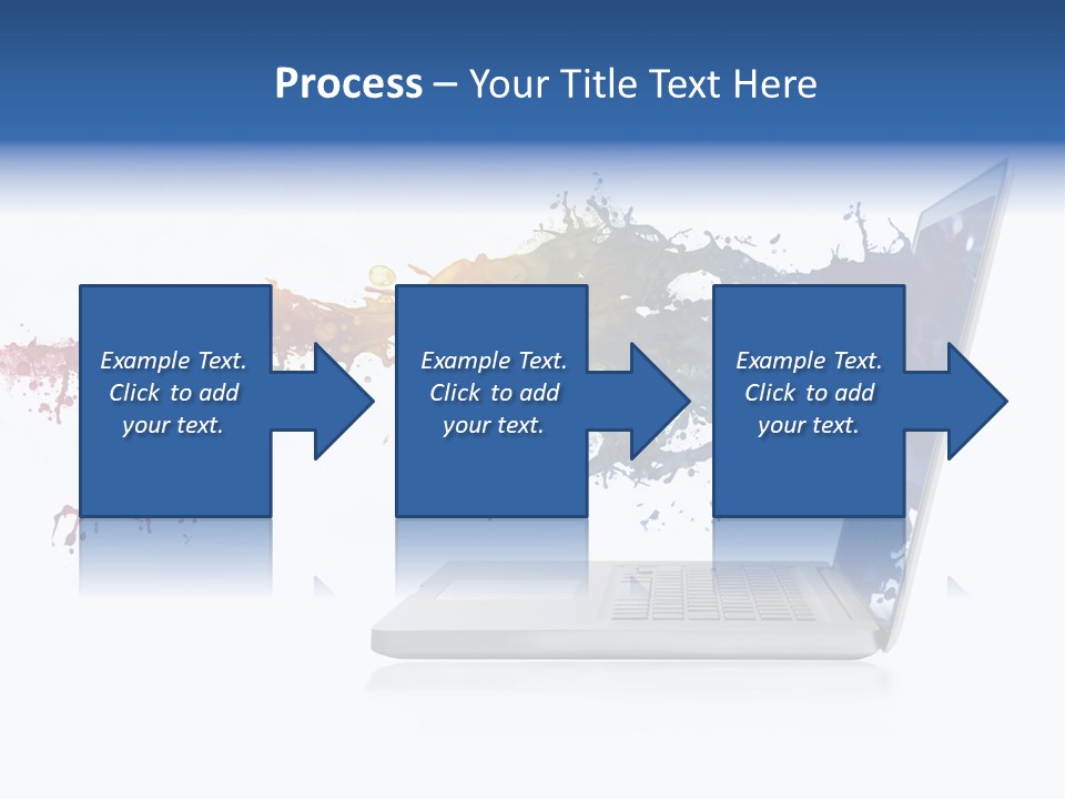 A Laptop With A Splash Of Paint On The Screen PowerPoint Template