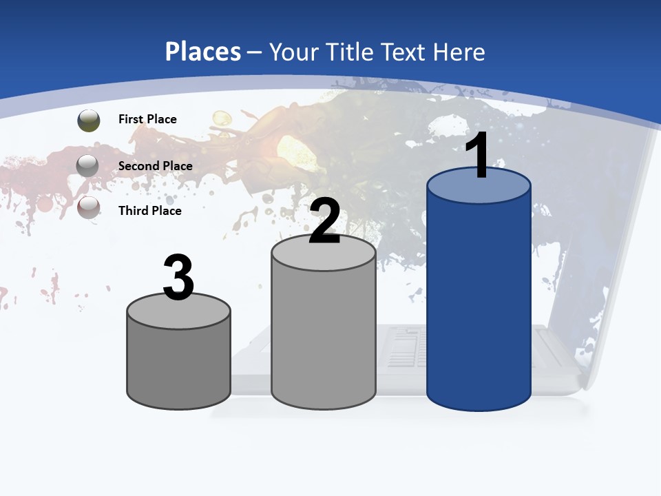 Silver Partnership Glitter PowerPoint Template