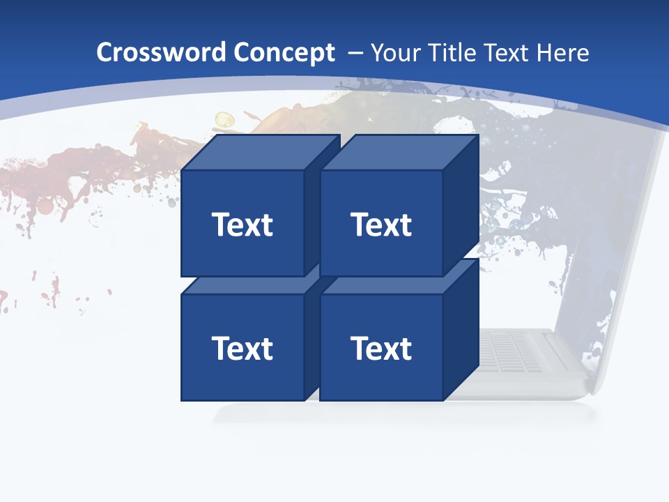 Silver Partnership Glitter PowerPoint Template