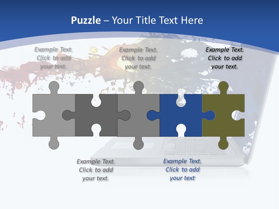 Silver Partnership Glitter PowerPoint Template