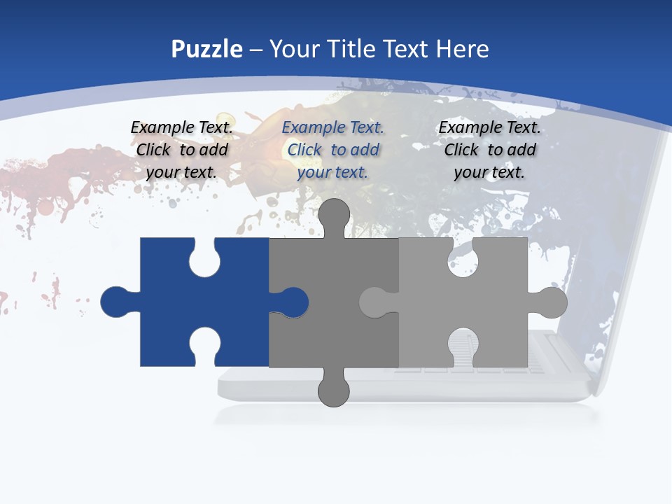 Silver Partnership Glitter PowerPoint Template