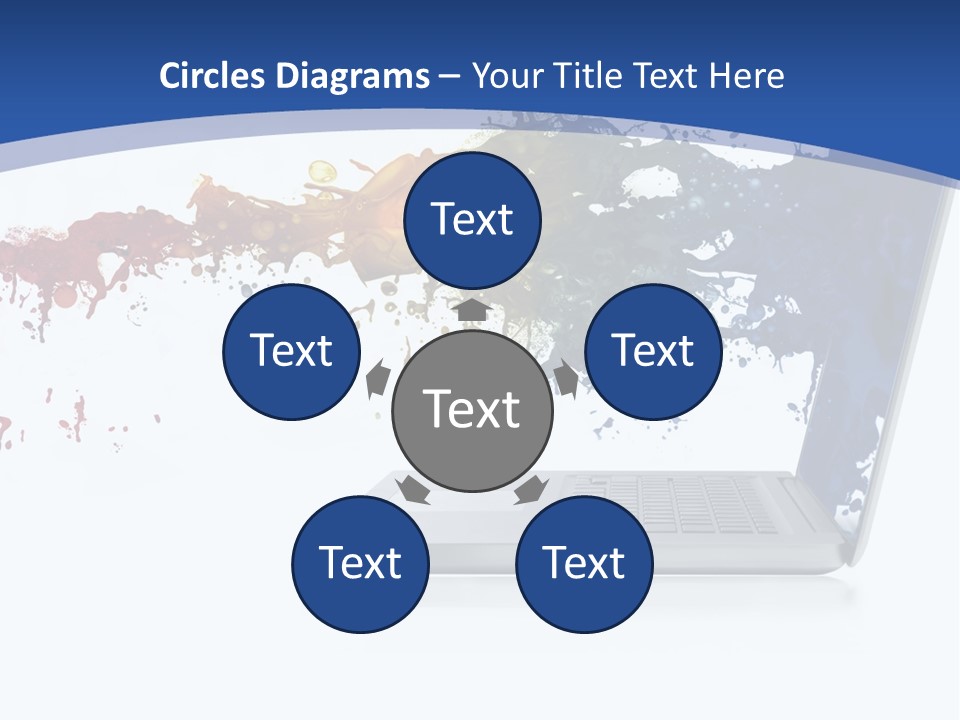 Silver Partnership Glitter PowerPoint Template