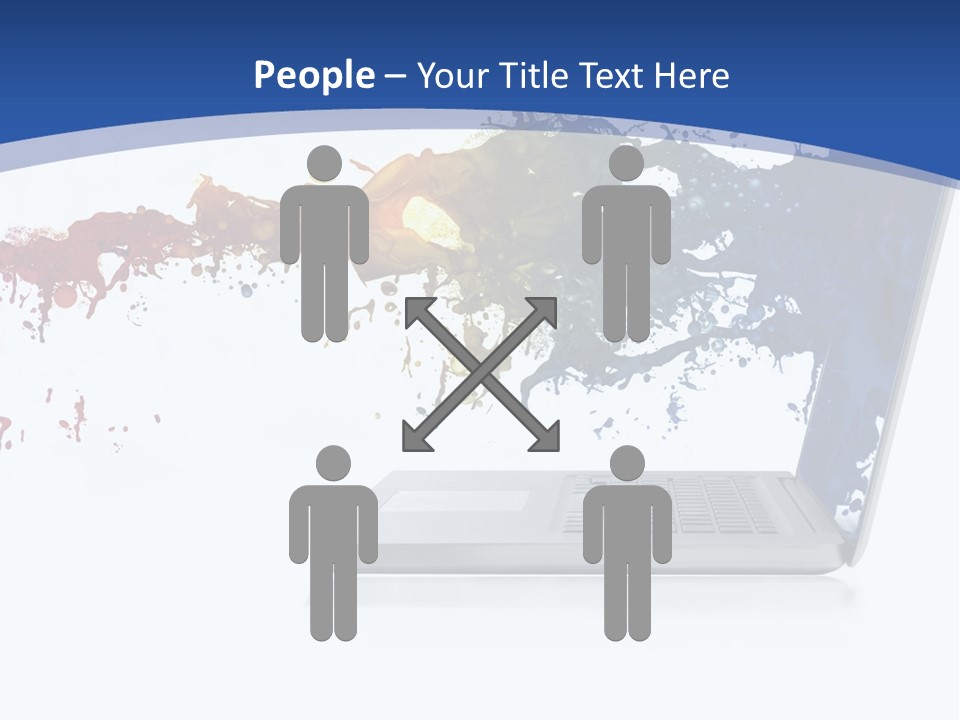 Silver Partnership Glitter PowerPoint Template