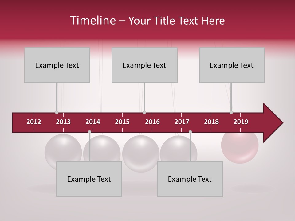 A Group Of Balls Hanging From Strings On A Gray Background PowerPoint Template