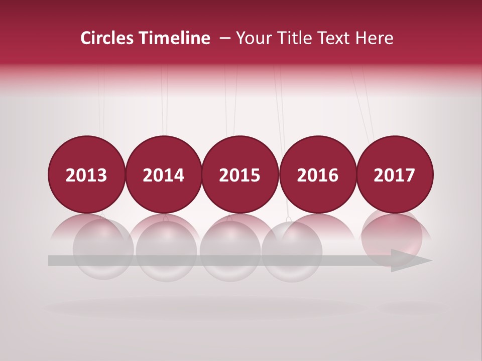 A Group Of Balls Hanging From Strings On A Gray Background PowerPoint Template