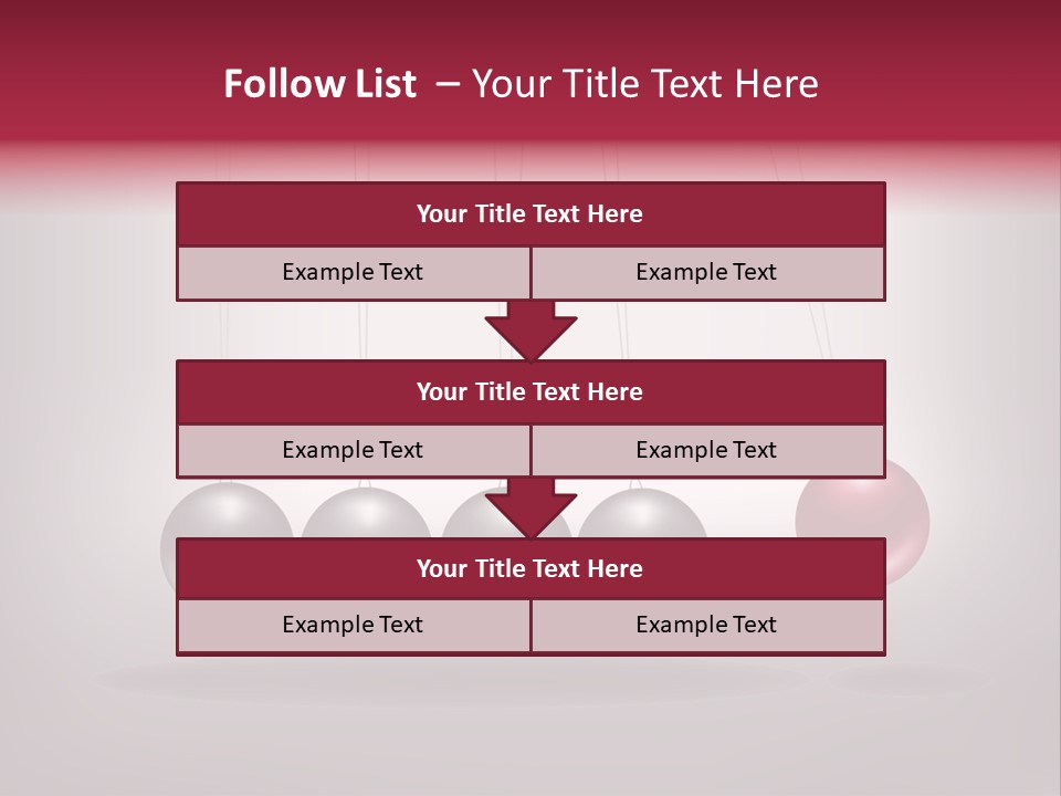 A Group Of Balls Hanging From Strings On A Gray Background PowerPoint Template