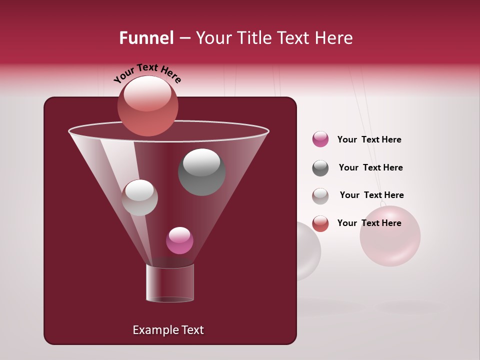 A Group Of Balls Hanging From Strings On A Gray Background PowerPoint Template