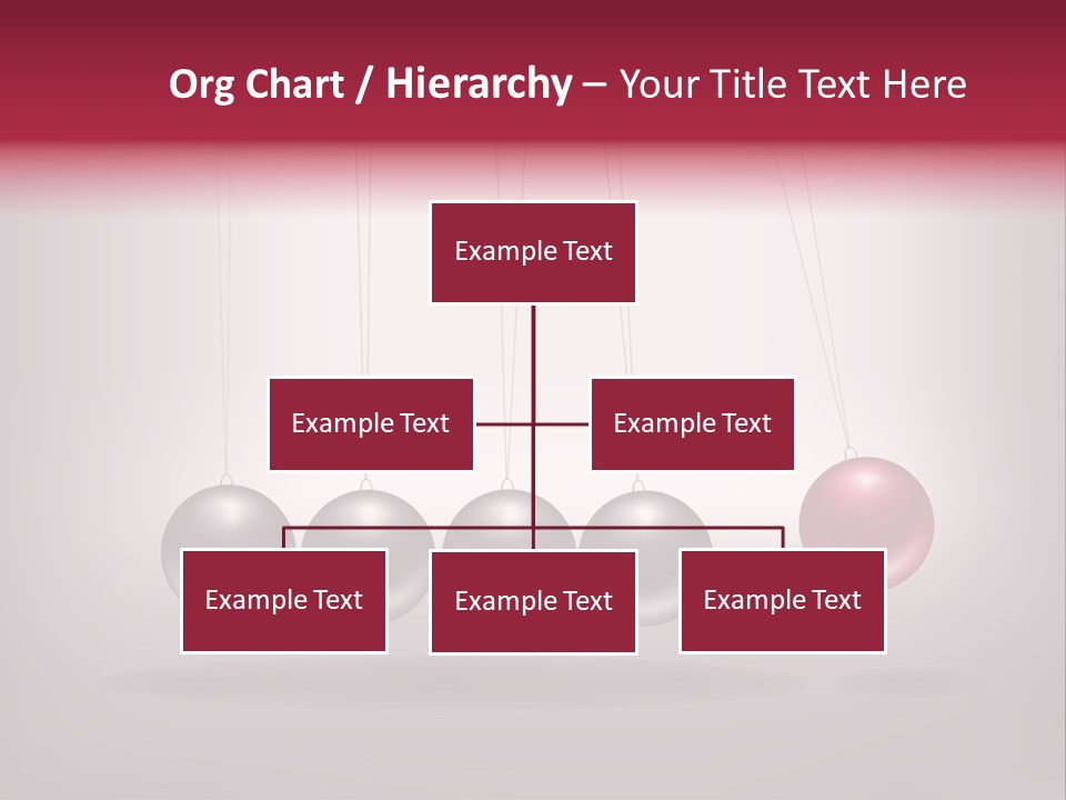A Group Of Balls Hanging From Strings On A Gray Background PowerPoint Template