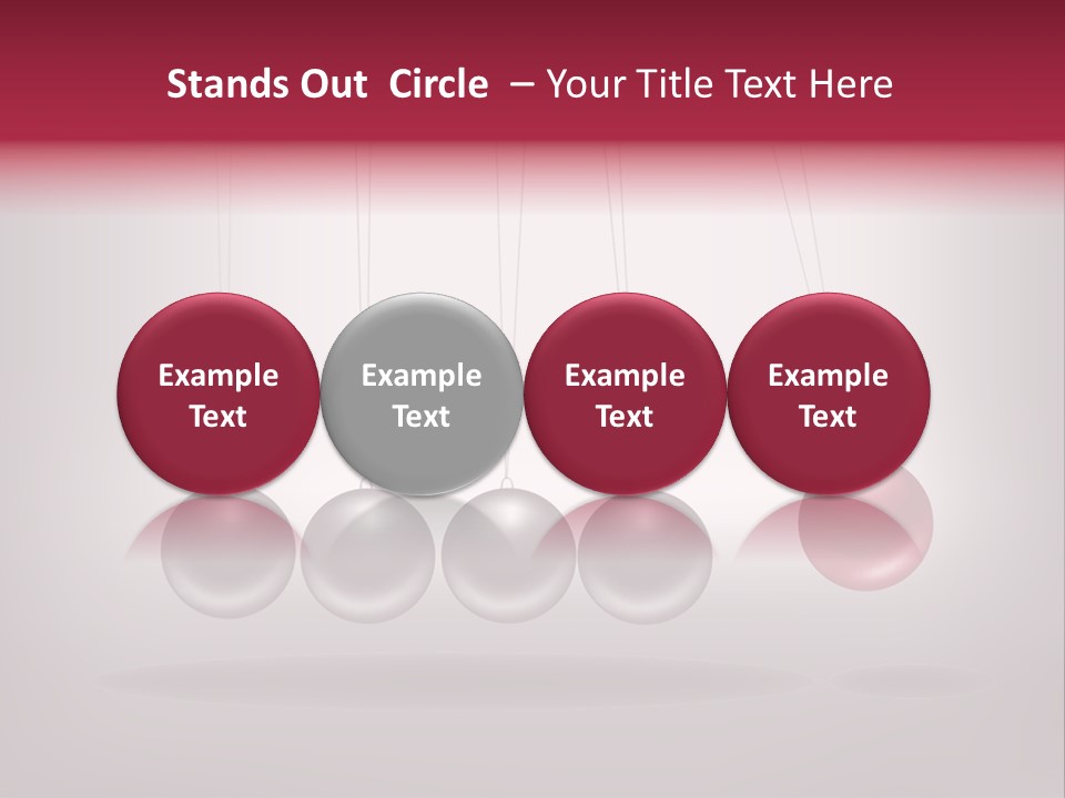 A Group Of Balls Hanging From Strings On A Gray Background PowerPoint Template