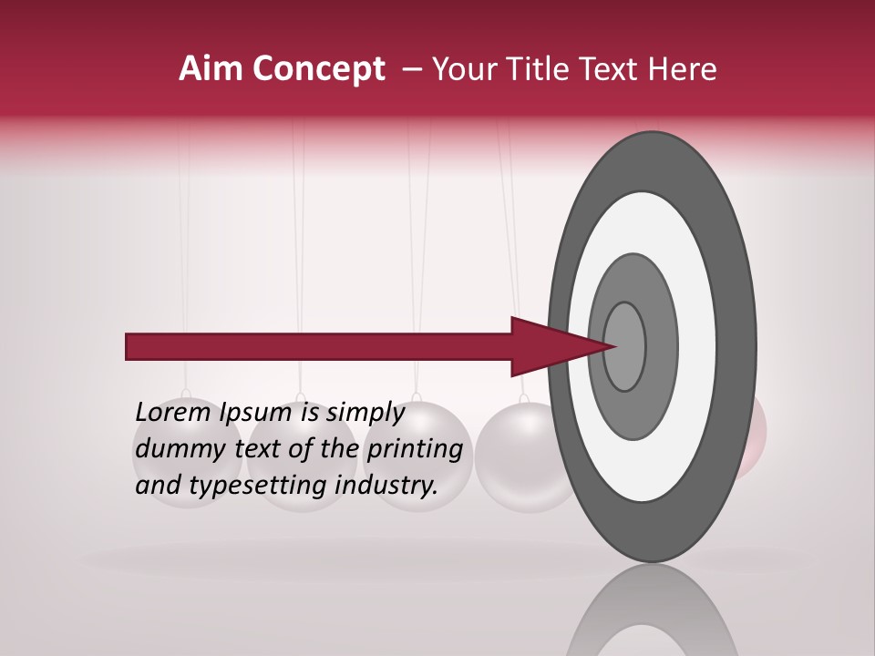 A Group Of Balls Hanging From Strings On A Gray Background PowerPoint Template