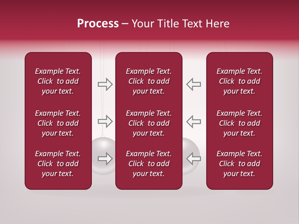 A Group Of Balls Hanging From Strings On A Gray Background PowerPoint Template