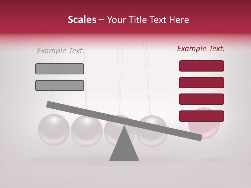 A Group Of Balls Hanging From Strings On A Gray Background PowerPoint Template