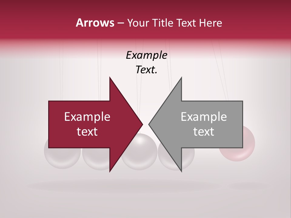 A Group Of Balls Hanging From Strings On A Gray Background PowerPoint Template