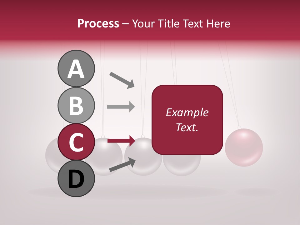 A Group Of Balls Hanging From Strings On A Gray Background PowerPoint Template