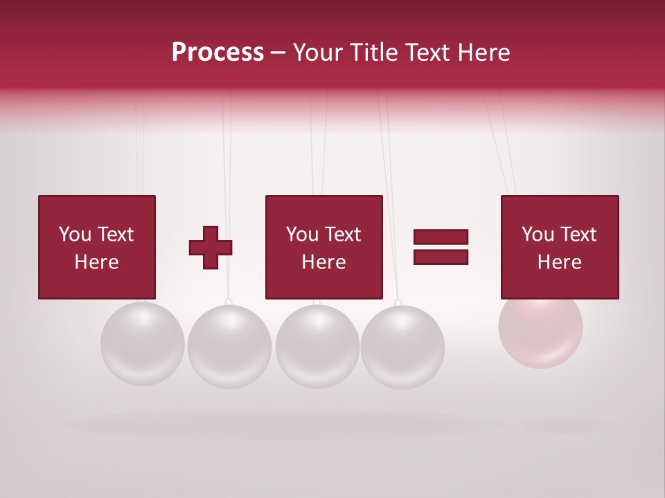 A Group Of Balls Hanging From Strings On A Gray Background PowerPoint Template