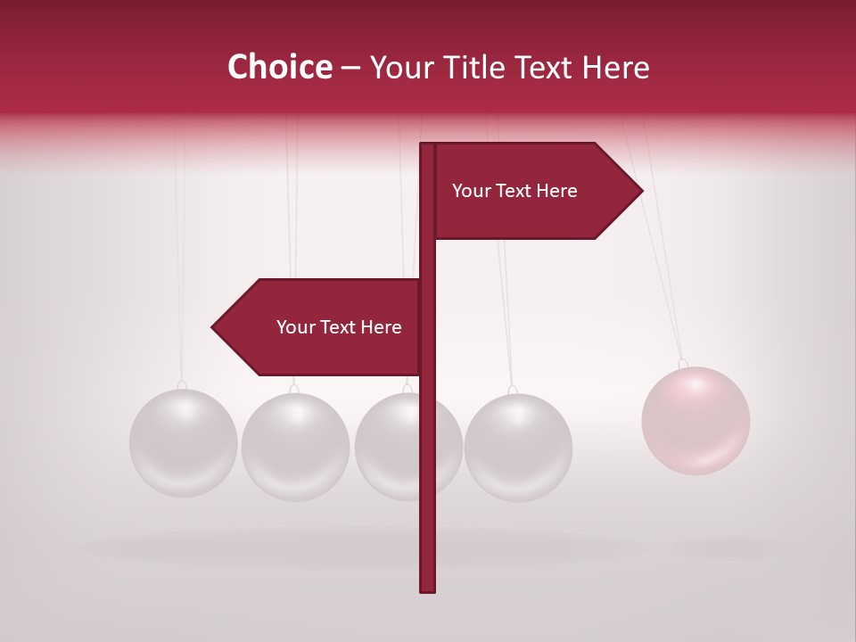A Group Of Balls Hanging From Strings On A Gray Background PowerPoint Template