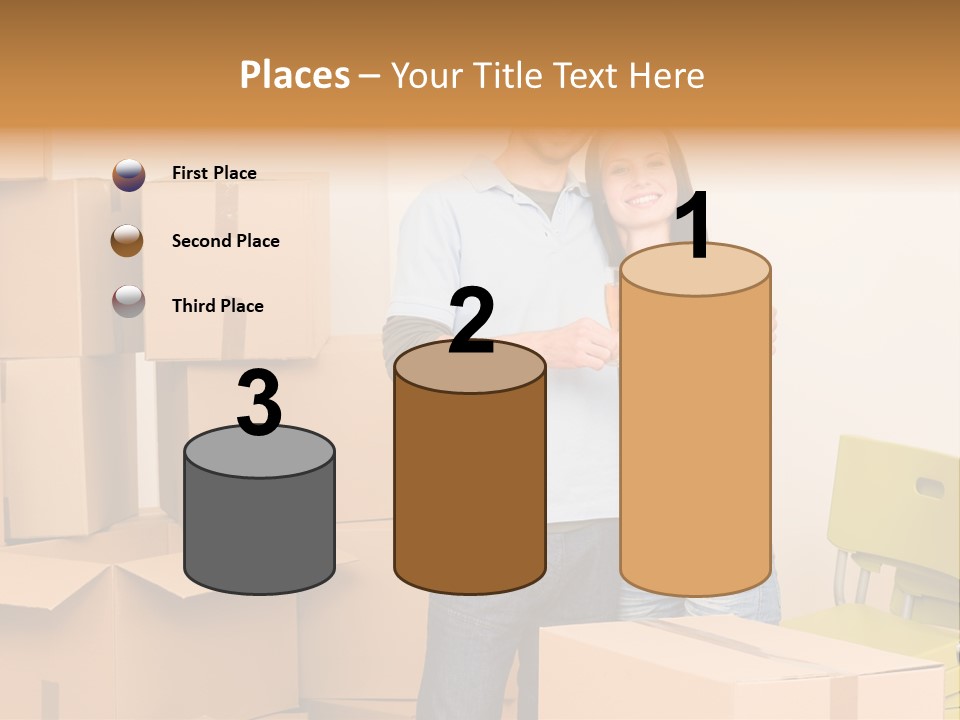 Move Home Caucasian PowerPoint Template