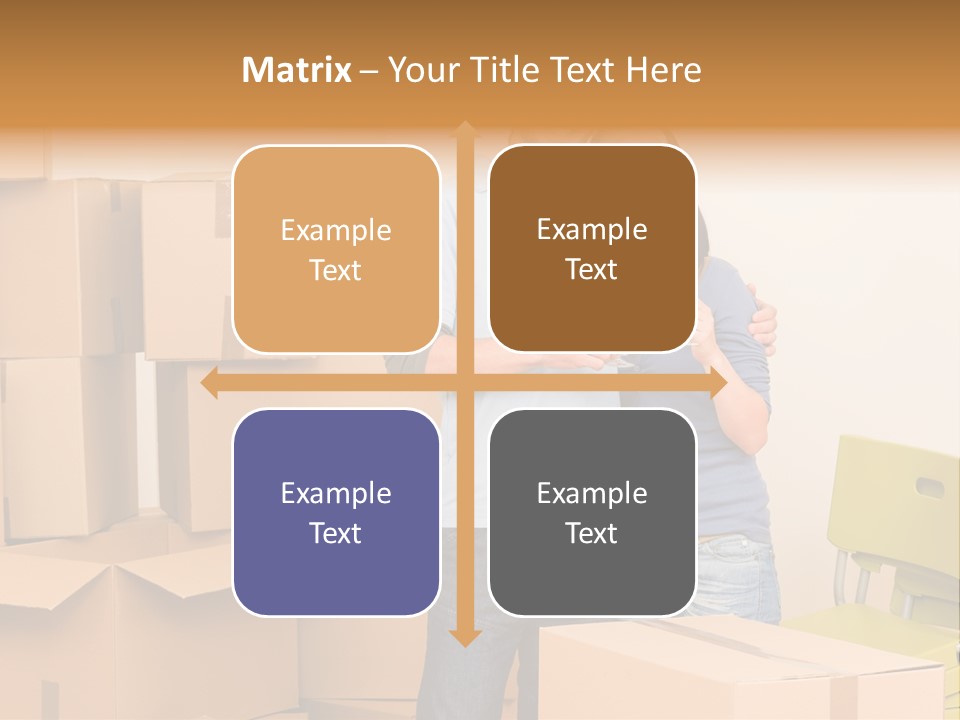 Move Home Caucasian PowerPoint Template