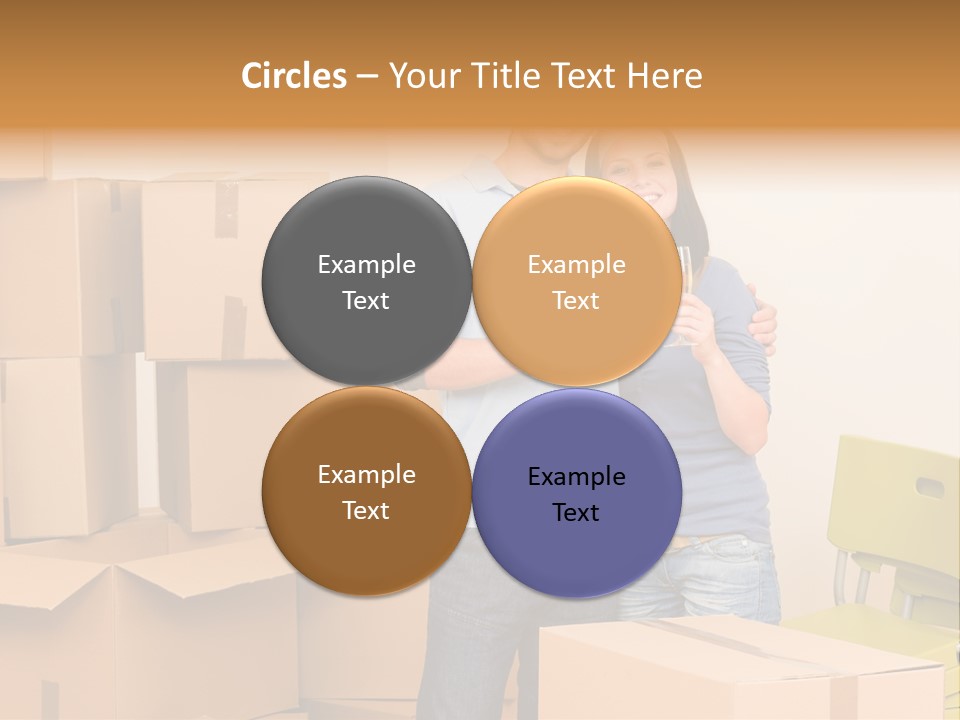 Move Home Caucasian PowerPoint Template