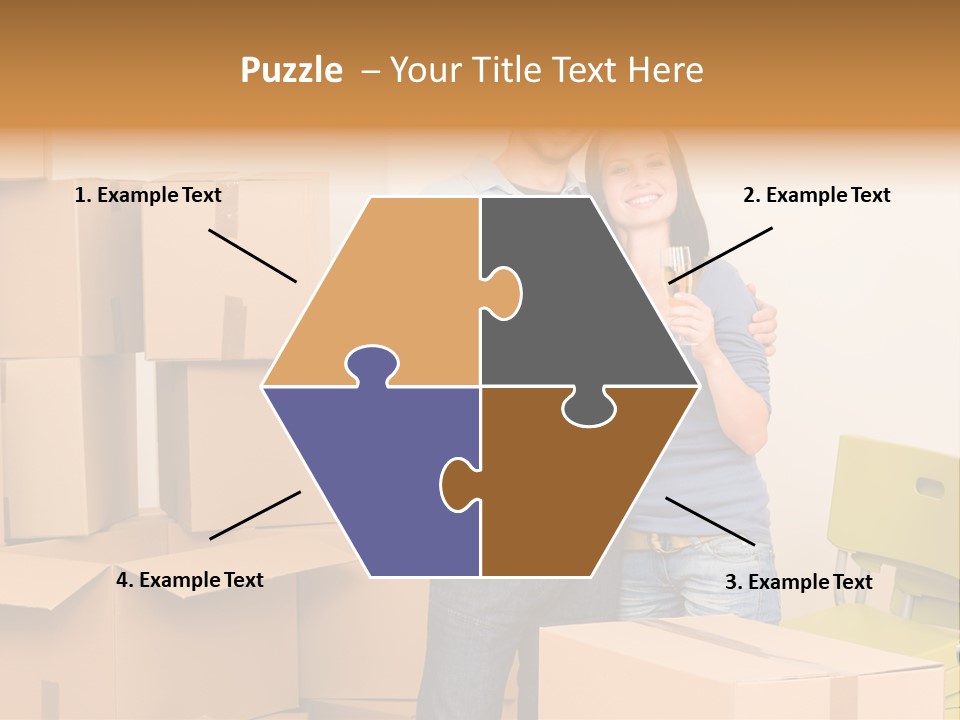 Move Home Caucasian PowerPoint Template