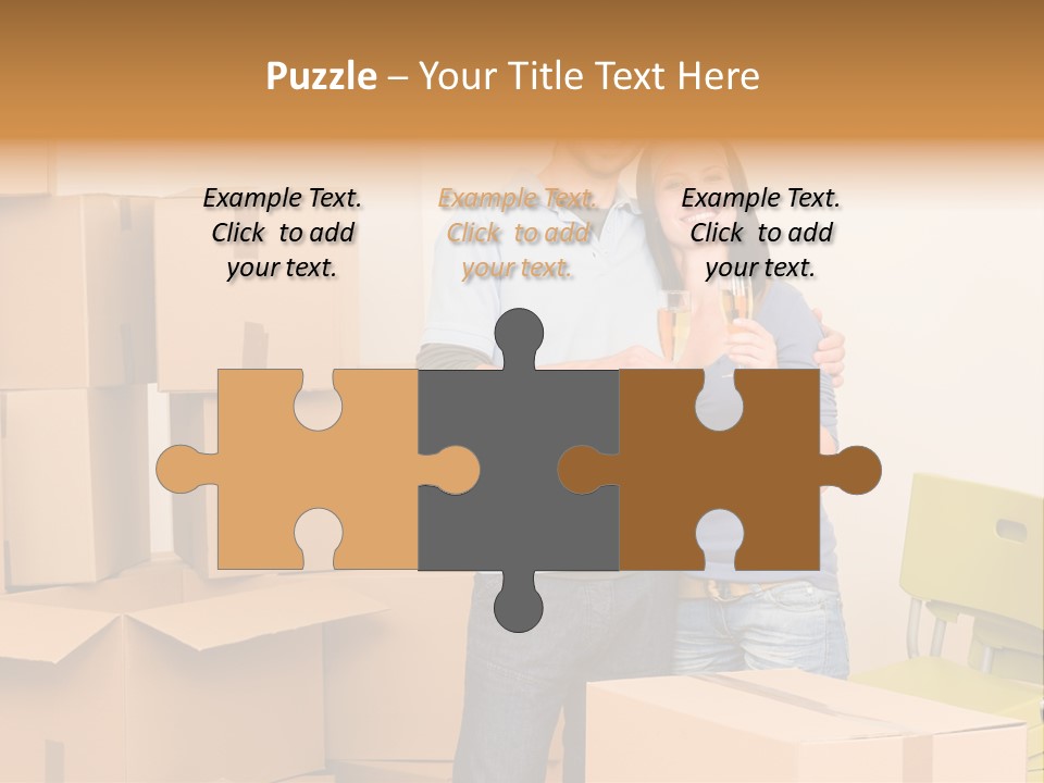 Move Home Caucasian PowerPoint Template