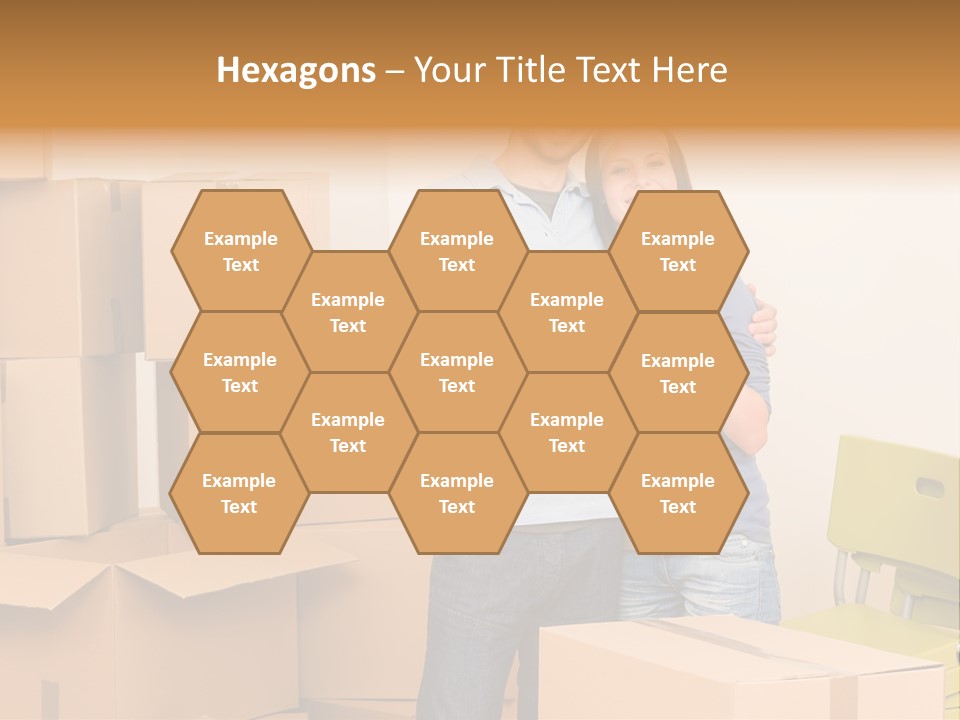 Move Home Caucasian PowerPoint Template