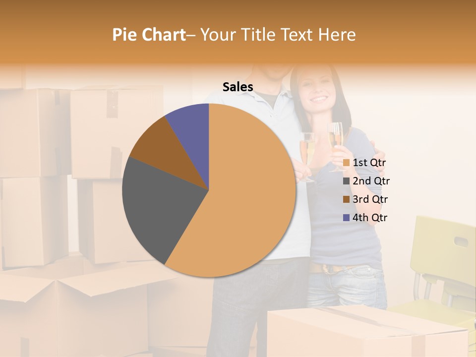 Move Home Caucasian PowerPoint Template