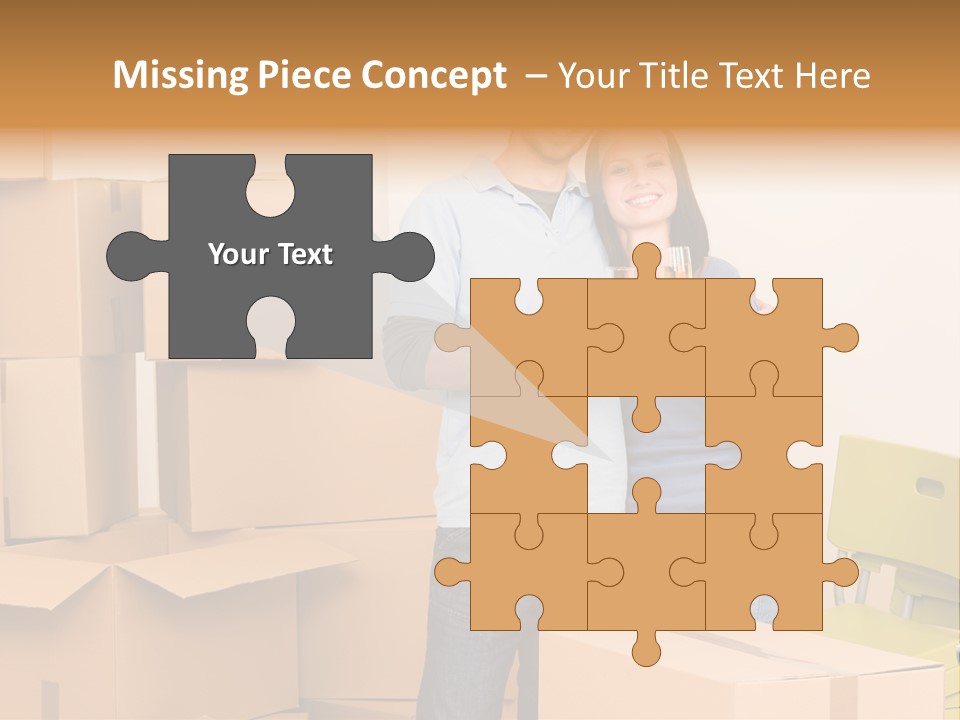 Move Home Caucasian PowerPoint Template