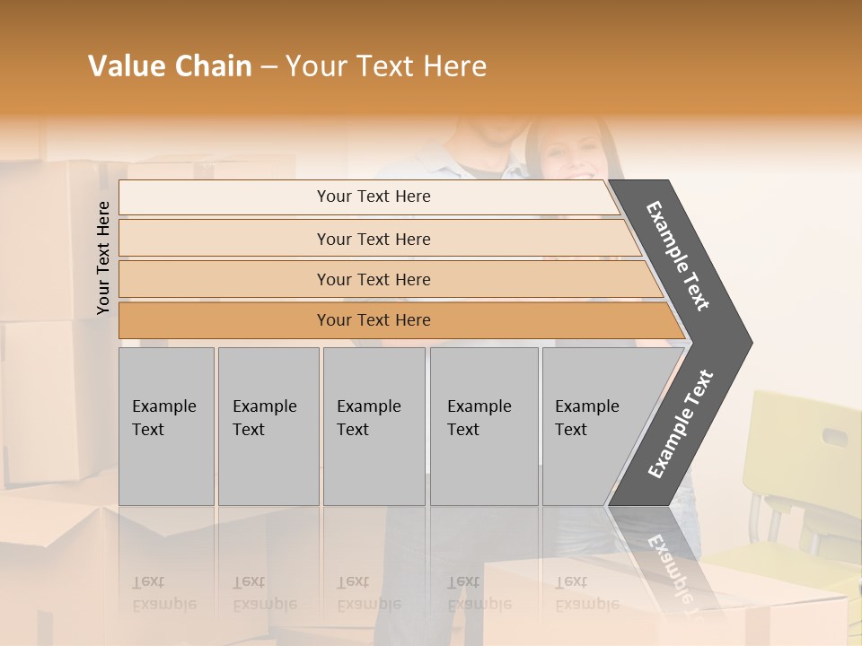 Move Home Caucasian PowerPoint Template
