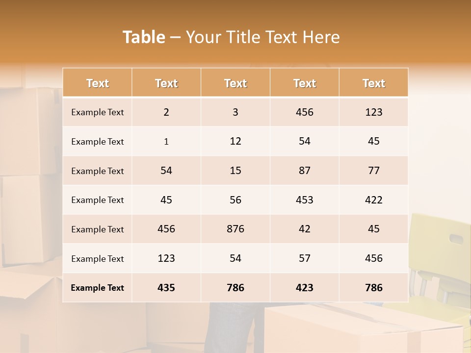 Move Home Caucasian PowerPoint Template