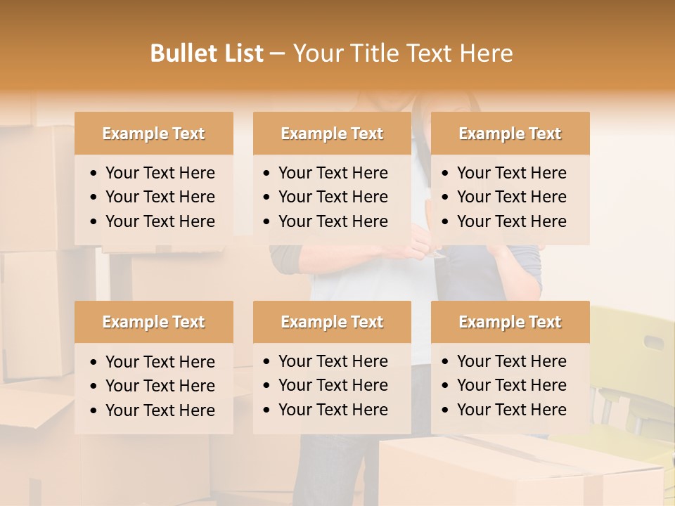 Move Home Caucasian PowerPoint Template
