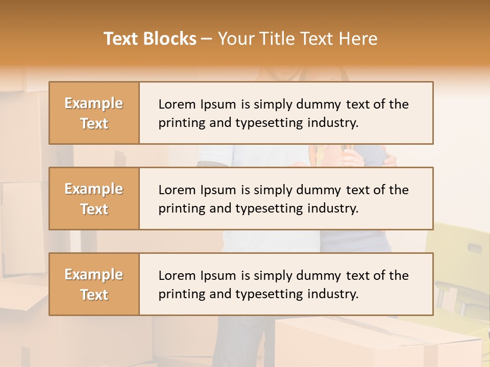 Move Home Caucasian PowerPoint Template