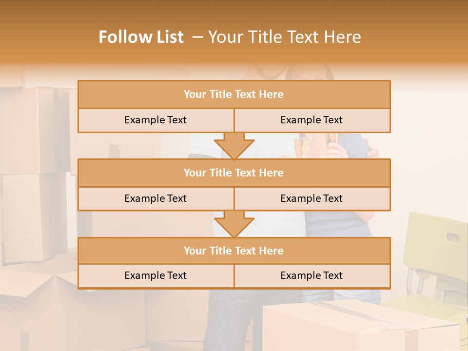 Move Home Caucasian PowerPoint Template